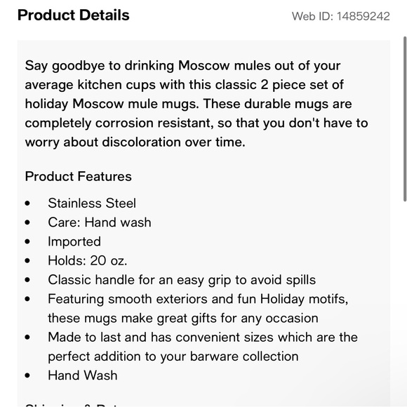 Cambridge stainless steel Moscow Mule cups ( 2-NIB) - Picture 6 of 9